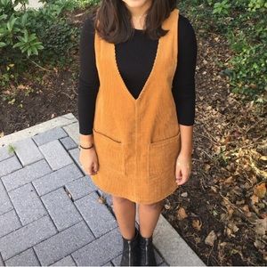Corduroy Orange Dress